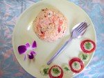 Riz sauté aux crevettes.         